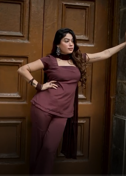 Vichitra Silk Suit Set with Gorgette Dupatta Premium Fabric  Comfortable Micro Inner  Festive & Party Wear Dress for Women