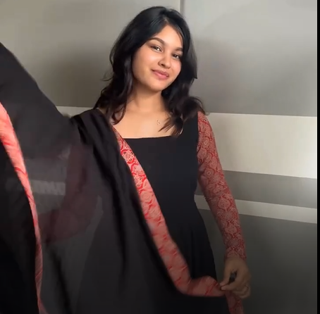 Georgette Anarkali Gown Set with Pants & Dupatta