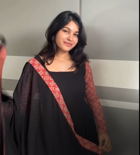 Georgette Anarkali Gown Set with Pants & Dupatta