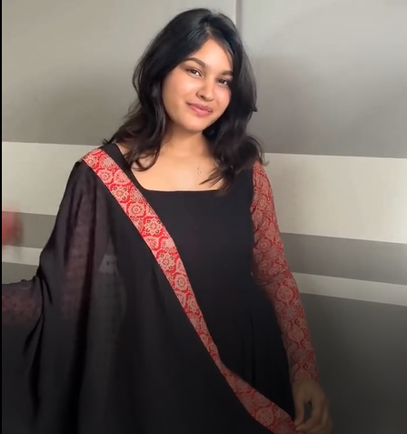 Georgette Anarkali Gown Set with Pants & Dupatta