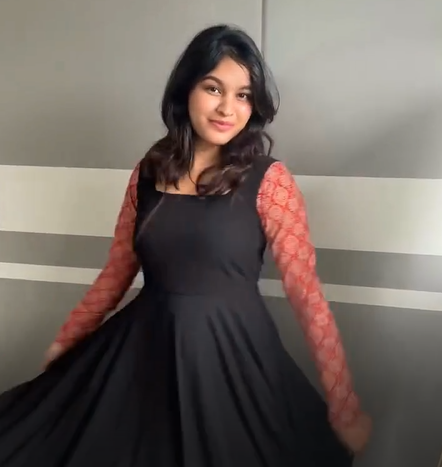 Georgette Anarkali Gown Set with Pants & Dupatta