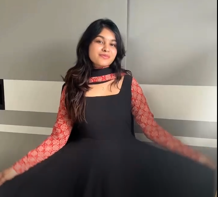 Georgette Anarkali Gown Set with Pants & Dupatta