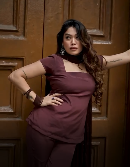 Vichitra Silk Suit Set with Gorgette Dupatta Premium Fabric  Comfortable Micro Inner  Festive & Party Wear Dress for Women