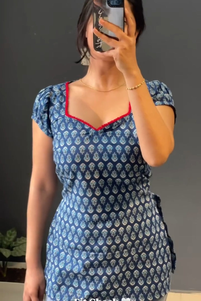 Stylish Printed Short Kurti in Soft Poly Rayon Everyday Comfort