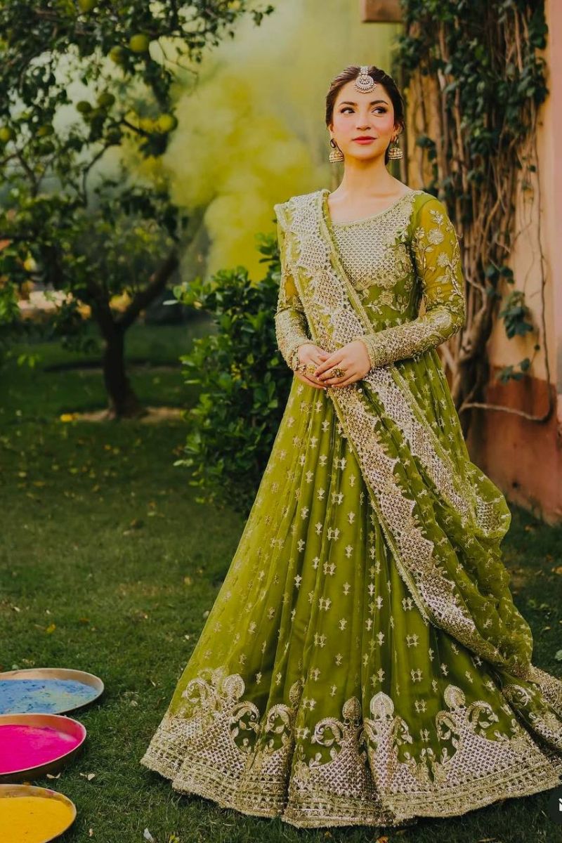 Fox Georgette Embroidered Gown Set for Women  5mm Sequins Work Micro Crepe Pant & Matching Dupatta  Fully Stitched Party Wear Set