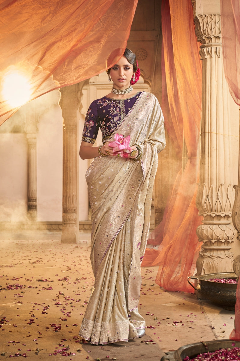 Blissed Fancy Pure Satin Silk Saree for Elegant Occasions