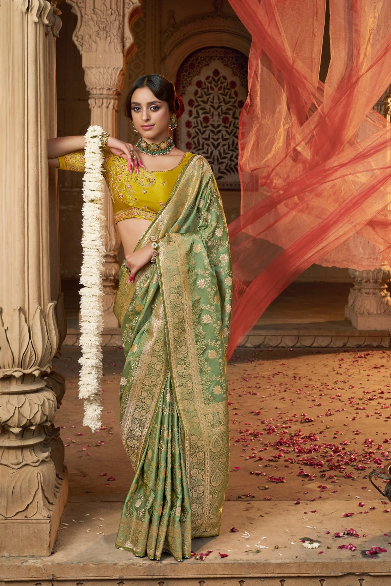 Blissed Fancy Pure Satin Silk Saree for Elegant Occasions