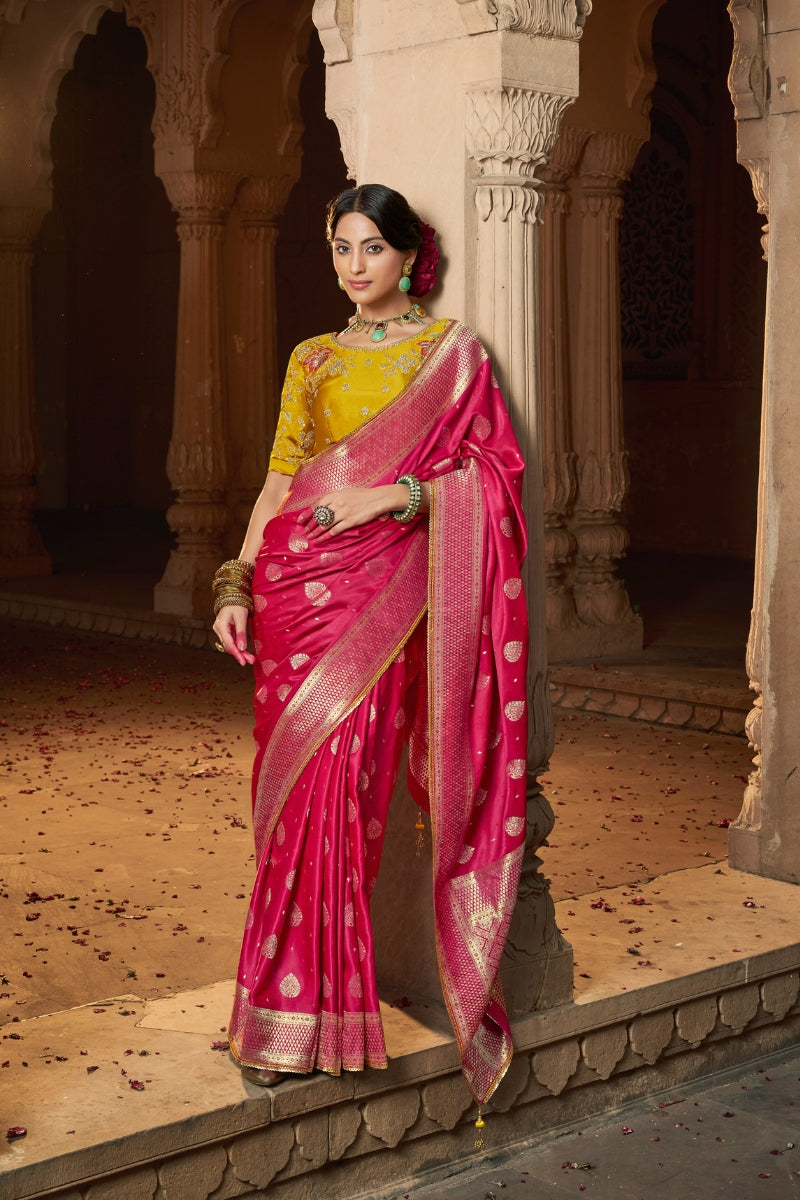 Blissed Fancy Pure Satin Silk Saree for Elegant Occasions