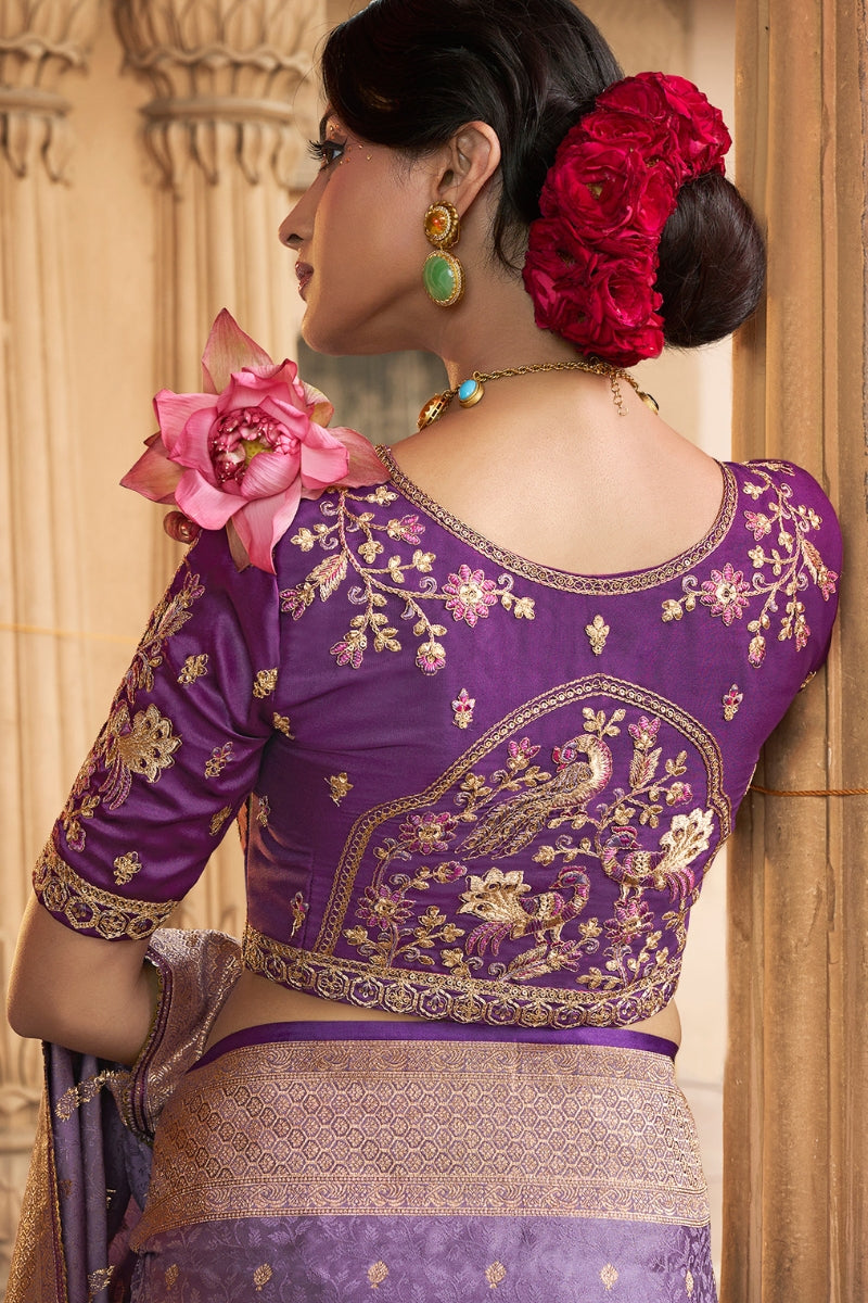 Blissed Fancy Pure Satin Silk Saree for Elegant Occasions