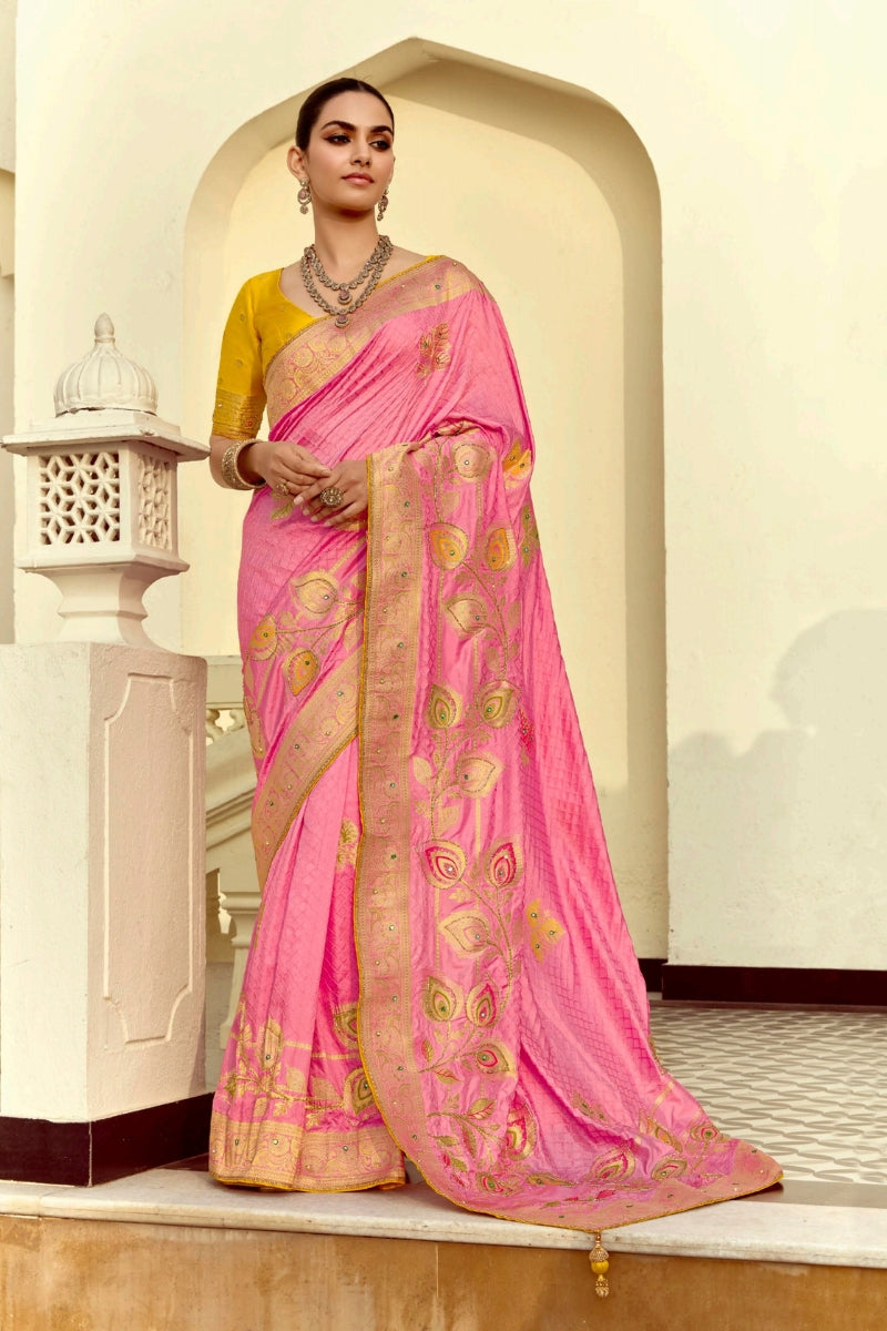 Elegant Pure Viscose Saree with Handwork & Designer Blouse
