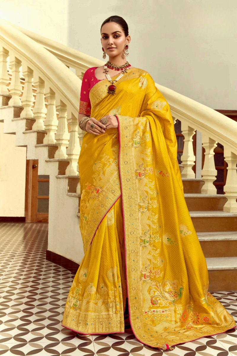 Elegant Pure Viscose Saree with Handwork & Designer Blouse
