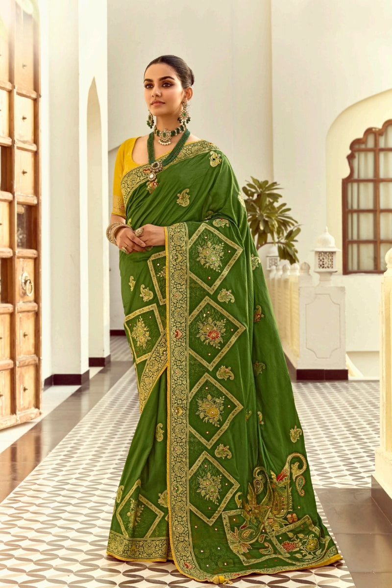 Elegant Pure Viscose Saree with Handwork & Designer Blouse