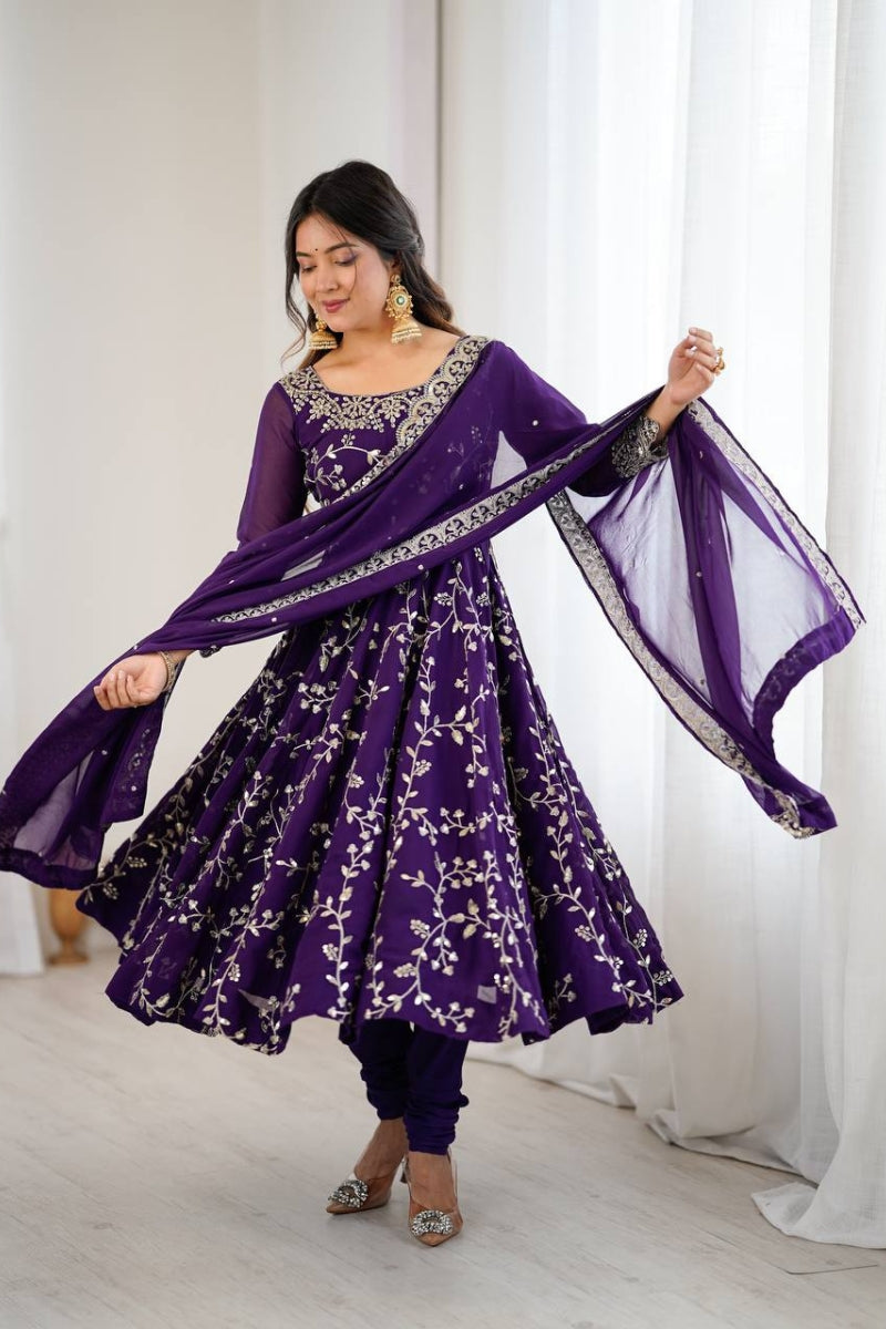 Sharara Set in Chanderi Real Mirror Handwork Kurta with Dupatta