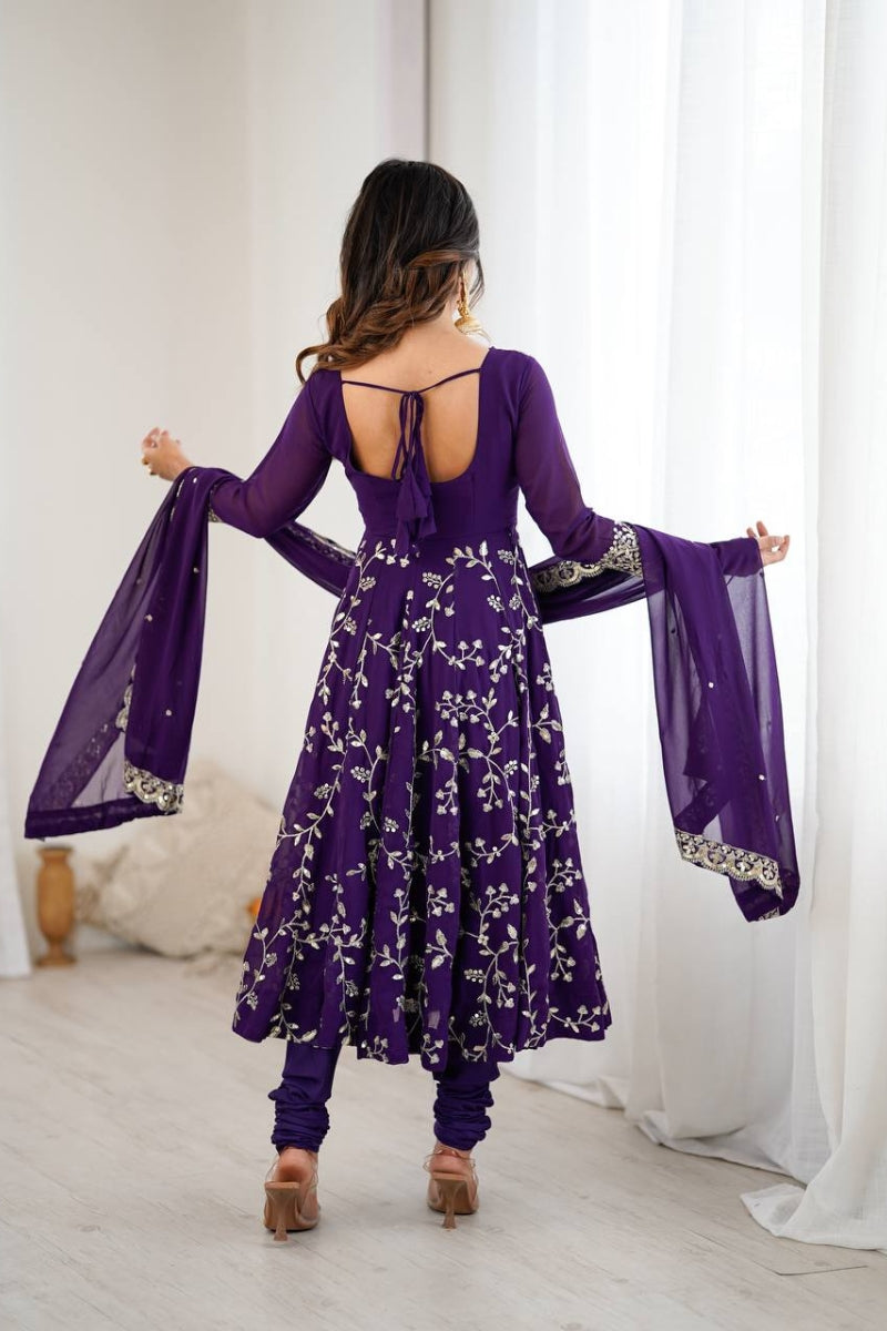 Sharara Set in Chanderi Real Mirror Handwork Kurta with Dupatta