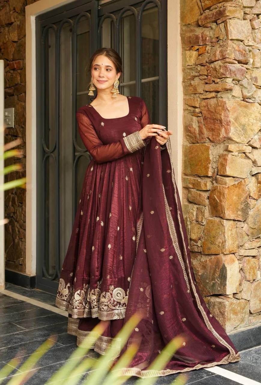 Elegant Sequence Work Top, Bottom & Dupatta