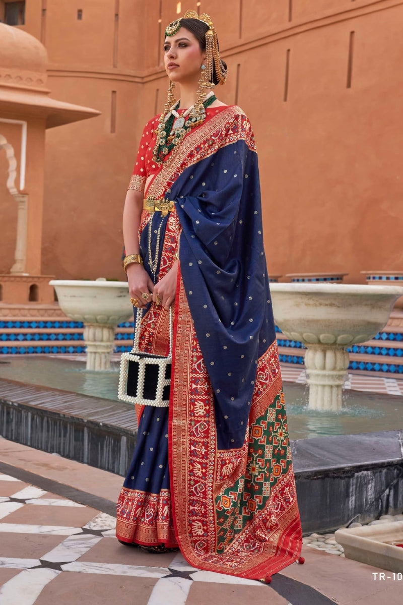 Mercerized Sigma Silk Saree with Exquisite Patola Border