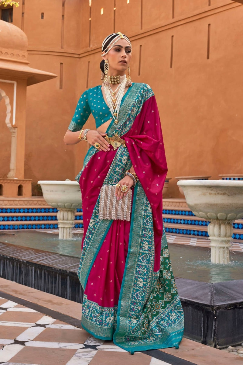 Mercerized Sigma Silk Saree with Exquisite Patola Border