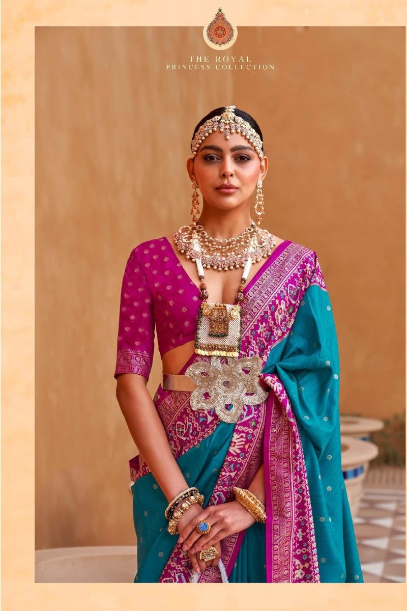 Mercerized Sigma Silk Saree with Exquisite Patola Border