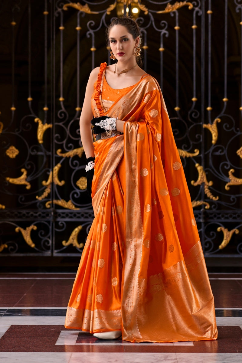 Premium Satin Munga Silk Saree Elegant & Luxurious Drape