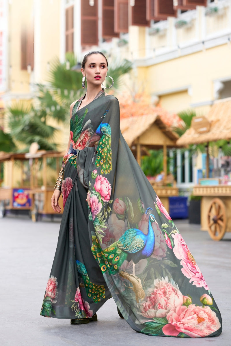 Pure Georgette Saree with Exclusive Designer Print
