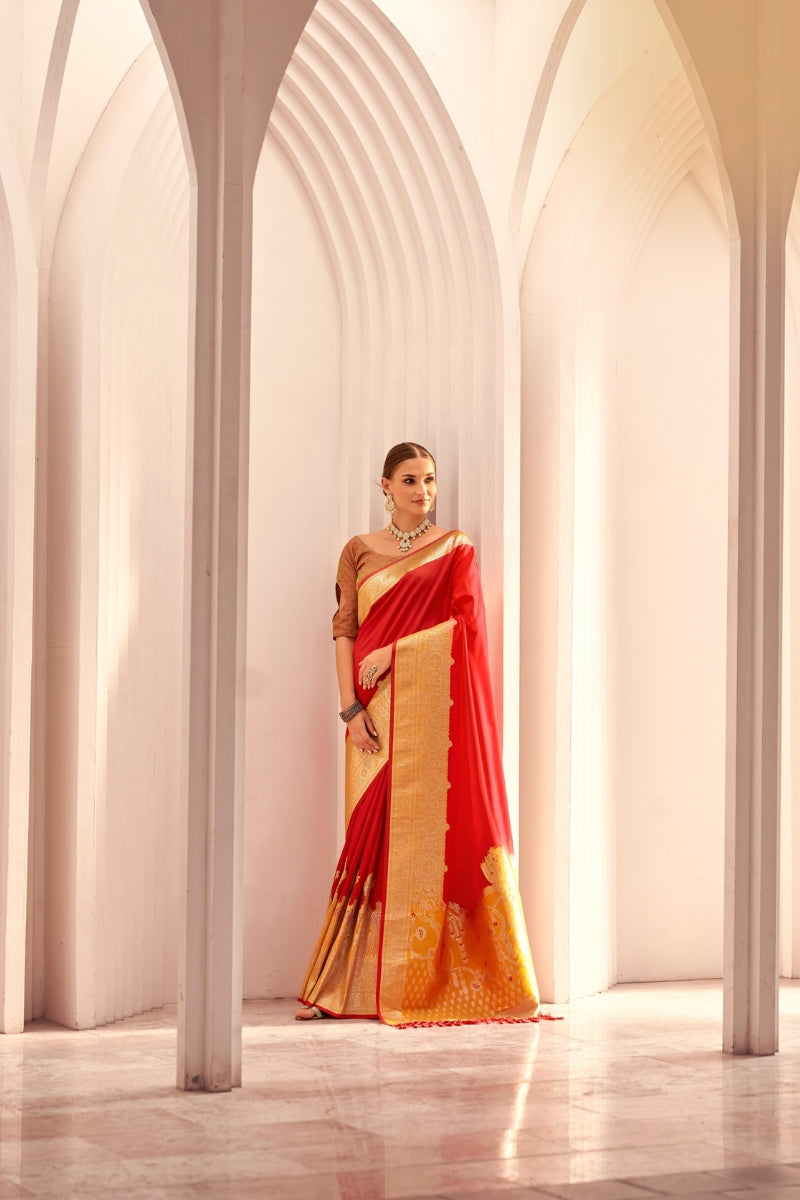 Pure Silk Saree with Intricate Woven Work.