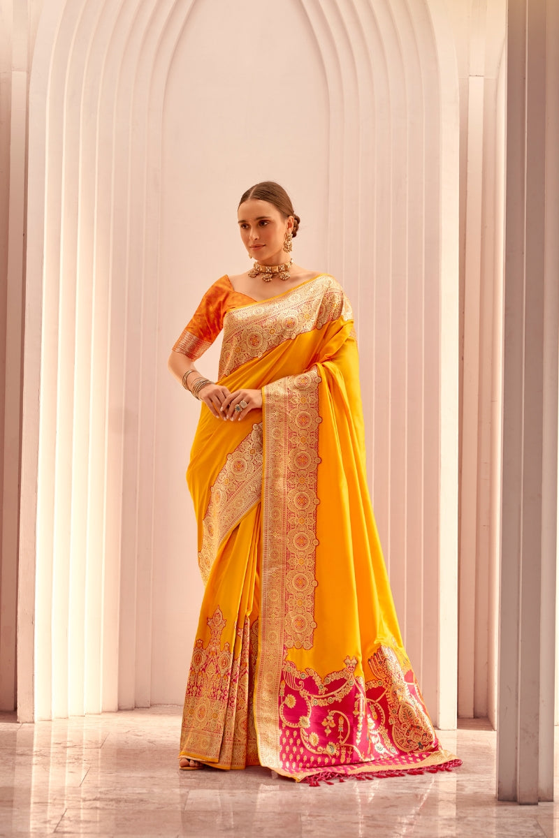 Pure Silk Saree with Intricate Woven Work.