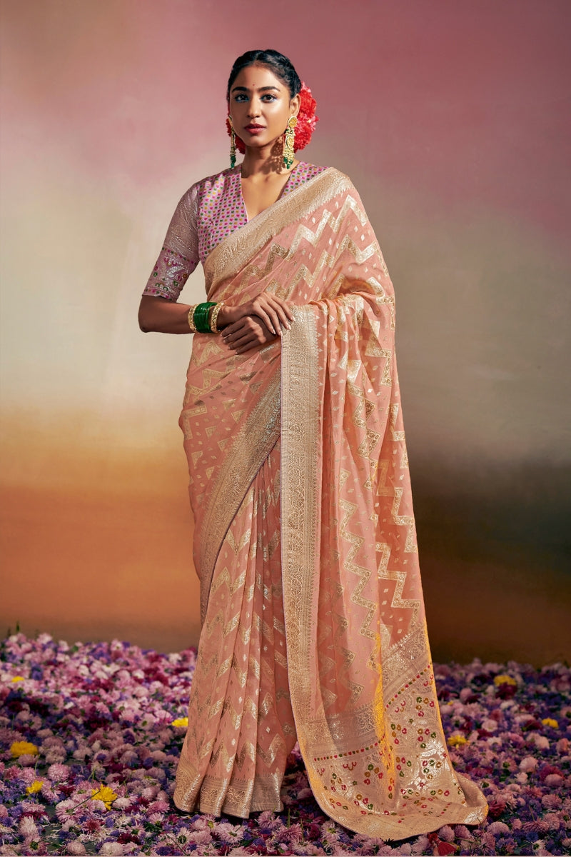 Pure Viscose Dola Silk Saree with Designer Meenakari Pallu